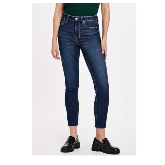 Dear John High Rise Ankle Fray Skinny Jeans - Picture 1 of 7